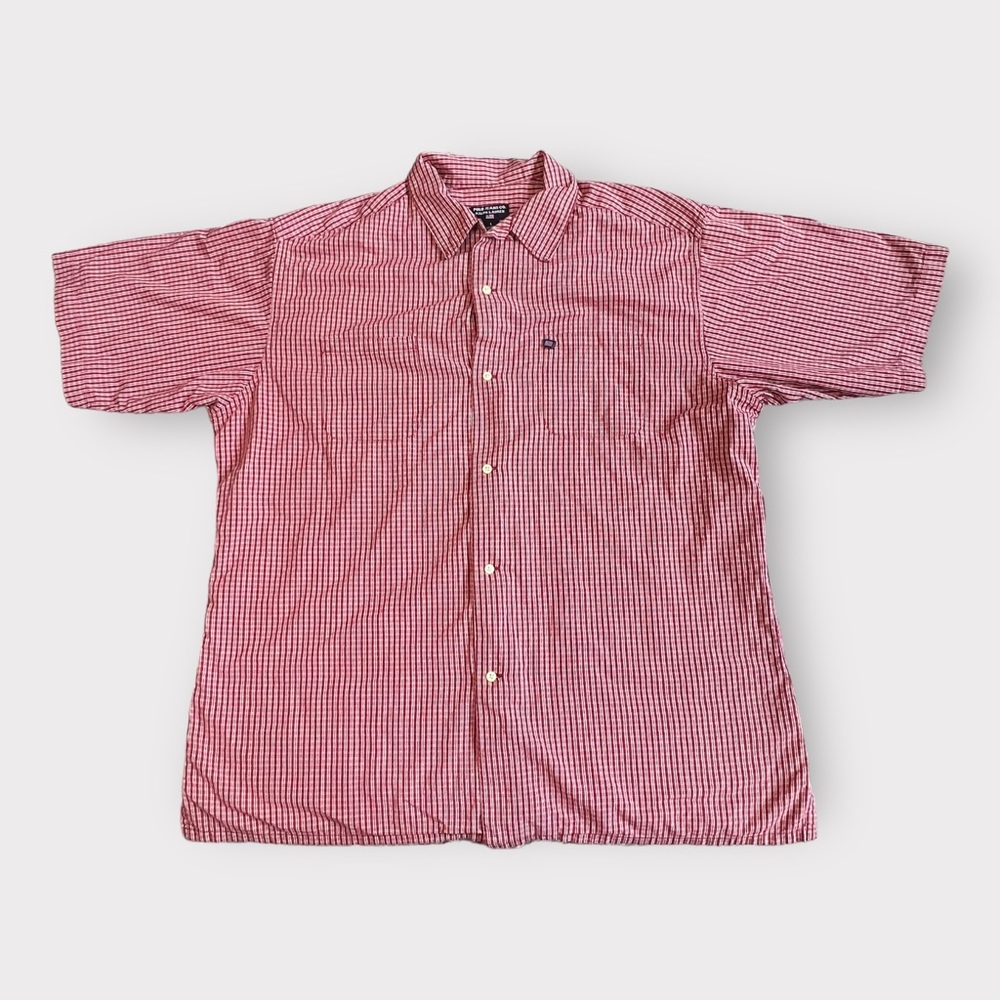 Polo Jeans Co. Ralph Lauren Button Shirt Short Sleeves Red Men Size Large